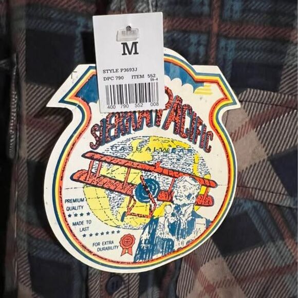 Vintage Sierra Pacific Lined Plaid Flannel Shirt M - Picture 3 of 5
